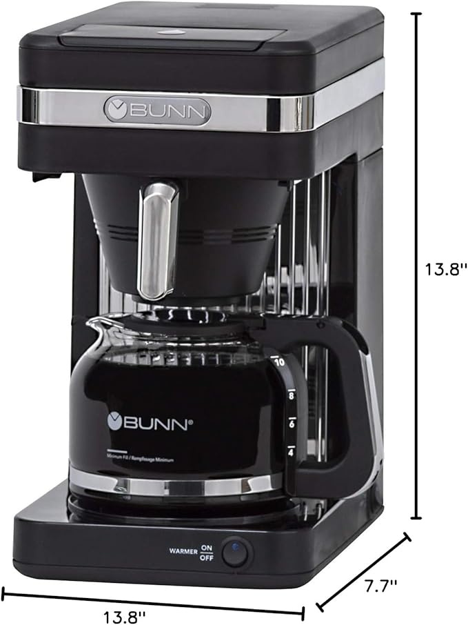 BUNN CSB2B Speed Brew Elite 10-Cup Coffee Maker Black/SST &amp 10 Cup Drip Free Carafe