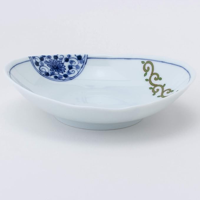 Saikaitoki dyed Nishikie changes ellipse bowl assortment 31984