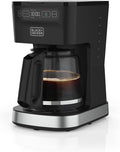BLACK+DECKER CAFÉCRAFT 12-Cup Programmable Coffee Maker Stainless Steel Drip Coffeemaker with Vortex Showerhead Strength Selector Sneak-A-Cup Keep Warm