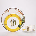 European Style Dinnerware Set Service for 6 Bone China Dinnerware Sets Unbreakable Porcelain Dinner Sets Coffee Cup and Saucer Tableware Set Steak Dinner Plates Dish Set The portrait of a lady-2