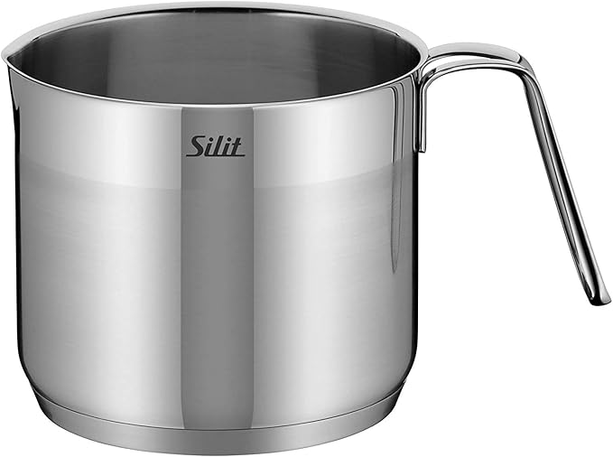 Silit Pot Set 10-Piece Toskana Pouring Rim Glass Lid Stainless Steel Suitable for Induction Hobs Dishwasher-Safe