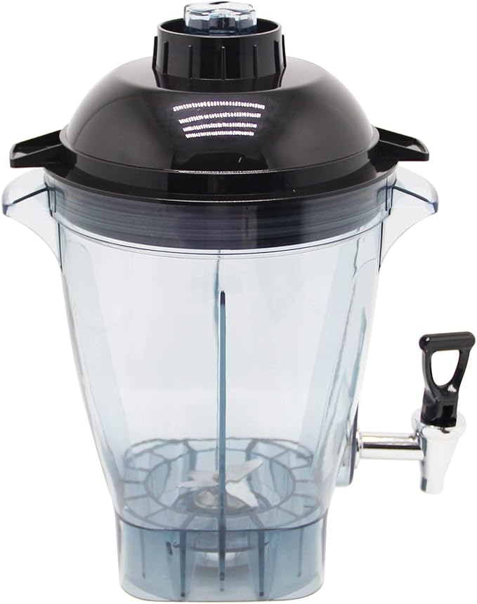 Huanyu 200 oz Commercial Blender Large Capacity Professional Multi-functional Mixer Crush Machine Speed Adjustable Max.57000 RPM for Soy Milk Vegetable Fruit Smoothie with Faucet