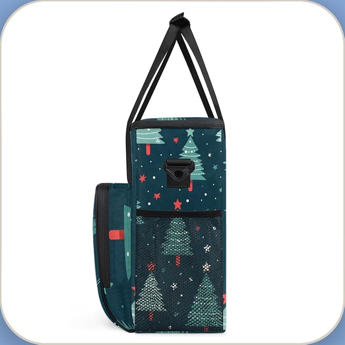 Christmas Tree Coffee Maker Carrying Bag Abstract Tree Travel Storage Bag Compatible with K-Mini or K-Mini Plus Single Serve Coffee Brewer Carrying Case with Multiple Pockets &amp Shoulder Strap