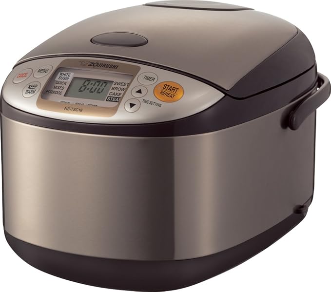 Zojirushi NS-TSC18 Micom Rice Cooker and Warmer 10-Cups &amp Micom Water Boiler &amp Warmer 135 oz. / 4.0 Liters Silver