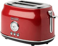Haden Dorset 2 Slice Wide Slot Stainless Steel Toaster with Adjustable Browning Control &amp Non-Slip Feet Rectory Red
