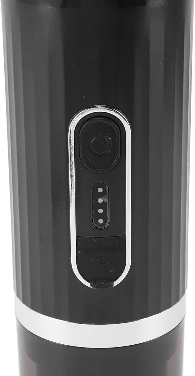 Portable Electric Self-heating 15 Bar Pressure Rechargeable Travel Coffee Machine for Camping Office Travel Lightweight Stainless Steel ABS 7500mAh Battery 80ml Capacity