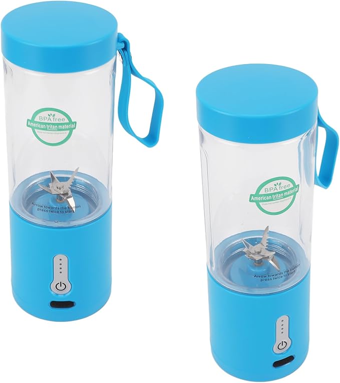 Haofy Portable Blender Cup 530ml Electric Juicer Cup with USB Rechargeable Battery High Speed Blending for Household Office Camping