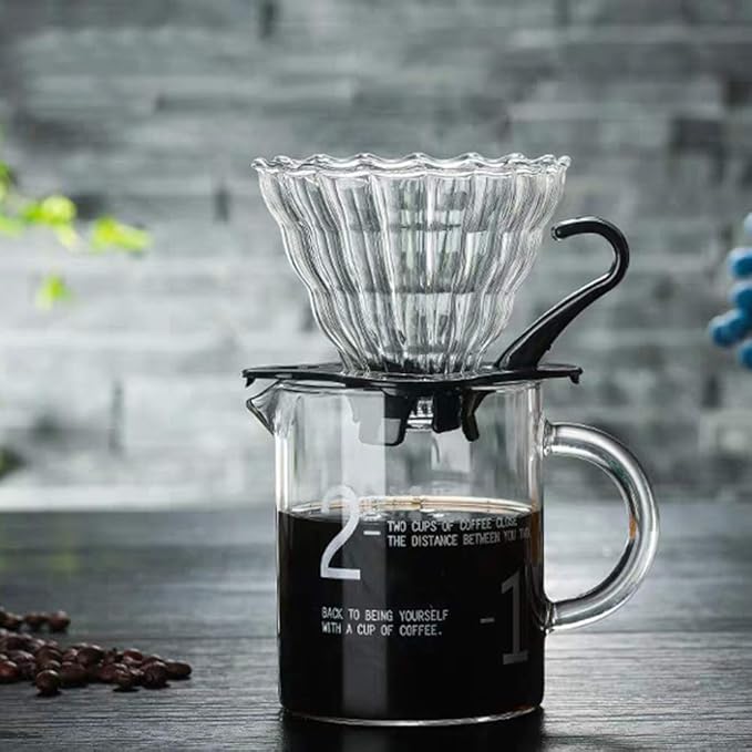 DUEBEL Cold Brew Coffee Maker Glass Jar with Handle Glass Pitcher with Removable Stainless Steel Filter 1.7L (47.5OZ) (K12)