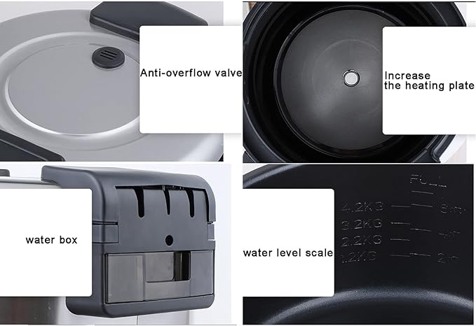 Rice Cooker 16/19L Large Capacity 6-Layer Aluminum Alloy Non-Stick Inner Tank for Restaurants and Hotels for 20~40 People Rice Cooker16L16L