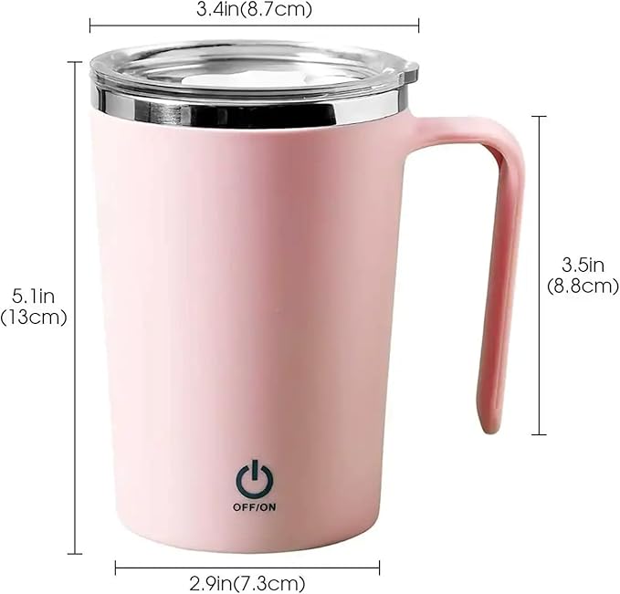 350ml Automatic Stirring Mug - Electric Coffee &amp Milk Mixing Cup With Magnetic Blender For Effortless Beverage Preparation