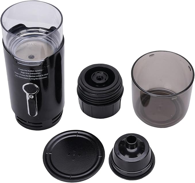 JTLB Battery Operated Coffee Machine Cordless Heating Travel Coffee Machine for Camping Cars Automatic Coffee Machine with Ground Coffee Capsule for Hiking Anytime