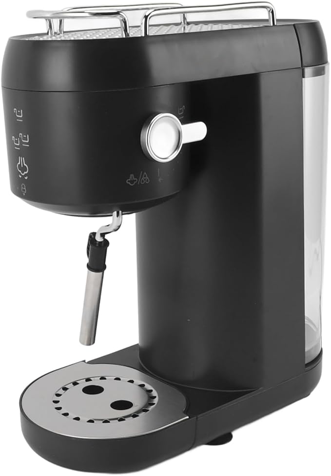 Italian Coffee Machine Semi-Automatic 1000ml Household Small Fully Semi-Automatic Household Small Coffee Machine American One Milk Foam Machine(Us Version 110v)