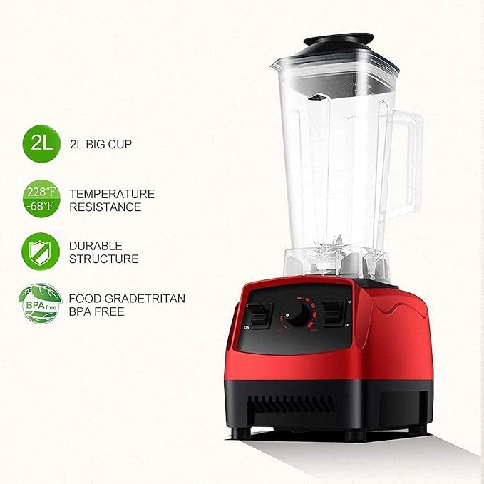 Home Small Ice Crusher Milkshake Smoothie 1000 W Blender High Speed Ice Crusher 2L Home Heating Automatic Cooking Machine