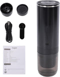 GLOGLOW Portable Machine Dual Function Mini Coffee Maker 20 Bar Rechargeable Maker for Home Travel and Office (Black)
