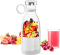 Asa Vea Mini Blender for Smoothies and Milkshakes Portable Blender Rechargeable Personal Size Blender with Quota Outer Travel Lid with 4 Blades 11 oz for Outdoors Camping (White)