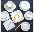 Special Restaurant Dinnerware Set Party Dinner Set 36Pcs Ceramic Dinnerware Set Bone China Tableware Dishes Plates Ceramic Combination Dinner Service SetRoundSquare