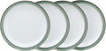 Denby - Regency Green Dinner Plates Set of 4 - Dishwasher Microwave Safe Crockery 26.5cm - Green White Ceramic Stoneware Tableware - Chip &amp Crack Resistant Large Plates