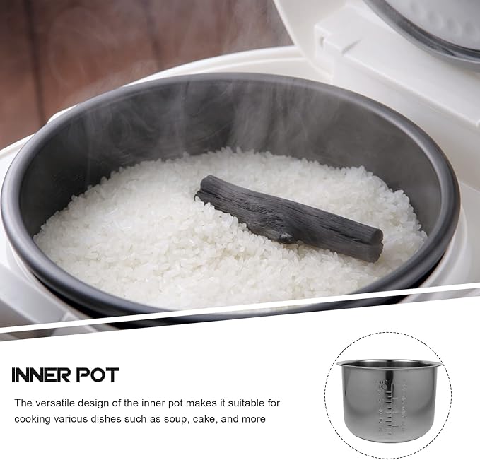 Cabilock Rice Cooker Inner Pot Inner Cooking Pot Aluminum Electric Rice Cooker Liner Non-stick Non-stick Cooking Liner Accessories (6L) Universal
