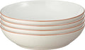 Denby - Heritage Atrium Pasta Bowls Set of 4-37oz Natural Ceramic Large Spaghetti Dinner Bowl - Dishwasher Safe &amp Microwave Safe Stoneware Tableware - Scratch &amp Chip Resistant Dinnerware