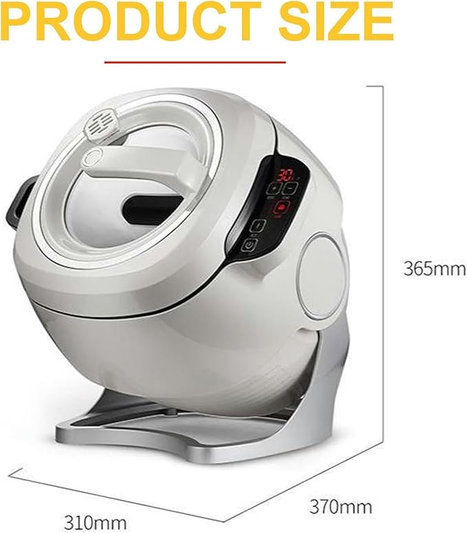 Kitchens Cook Robot with Visible Lid 6L Auto Cooking Fried Rice MachineAdjustable Pot Body Tilt Angle 3 Adjustable Fire Levels