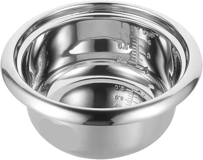 Compatible For 1pc Cooker Inner Pot Large Capacity Rice Stainless Steel Round Cake Baking Cooking 3L/2L(2L 400W)