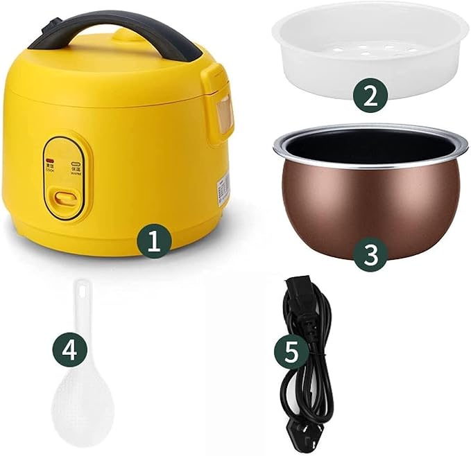 Multi-Function Rice Cooker2L Electric Rice Cooker Small Rice Cookers with Removable Non-Stick Rice Pot For Rice Meat Or Porridge Cooking