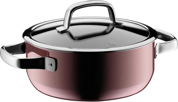 WMF Fusiontec Mineral Cookware Set 4PC with Glass Lid Rose Quartz. Mineral Cooking Sets.