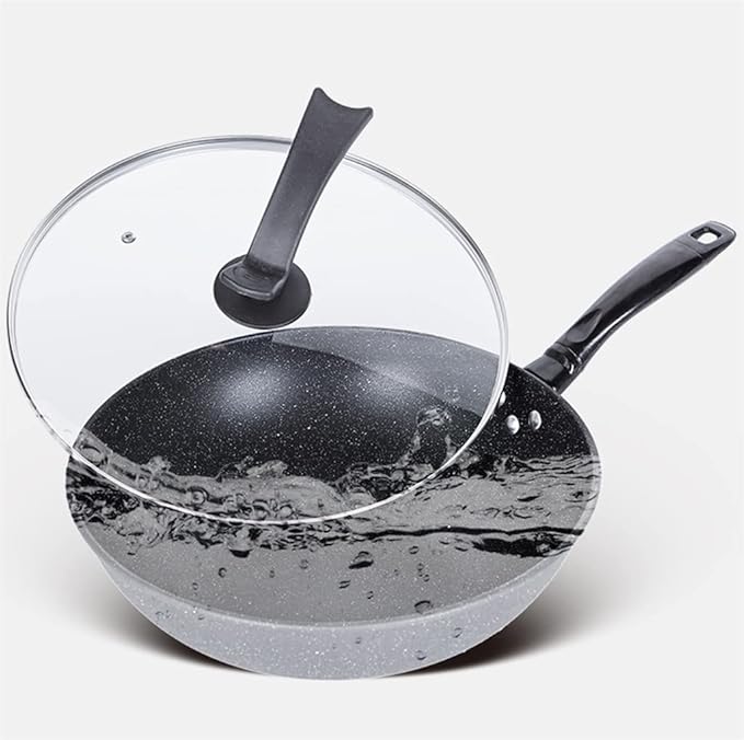 Cookware Light Grey Cookware Set Soup Pot Set Frying Pan Milk Pot Cooking Pot Pan Non-Stick Pan Set Frying Pan (Color : Argento Size