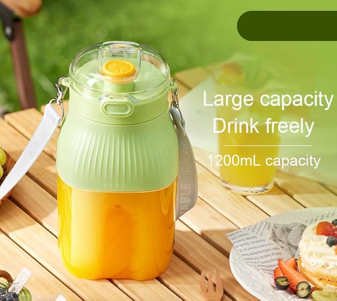 Large-capacity personal size blenders42oz Cordless Personal Small Blender USB-C Rechargeable &amp Self Cleaning - Mini Travel Blender with Stainless Steel Blade (GREEN)