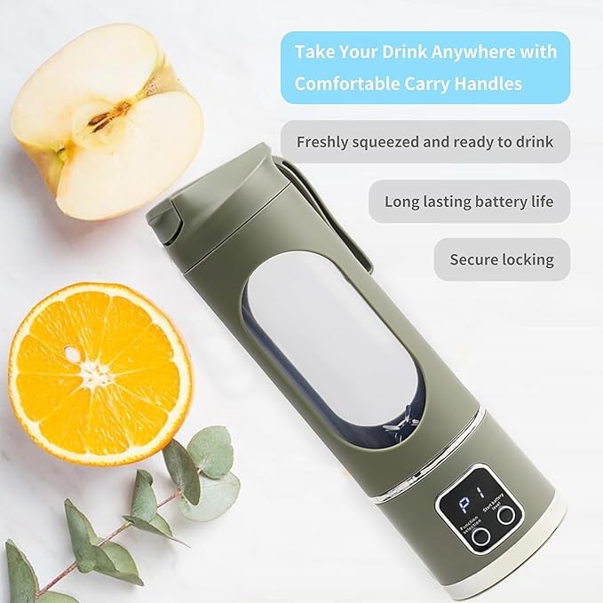 Paramexview® Portable Blender 16oz/500ml for Juices &amp Smoothies with 12 Stainless Steel Blades | USB Rechargable &amp 3 Levels Multi-Speed Control | 50W Powered fusion Portable Blender