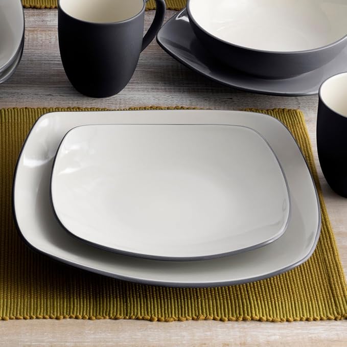 Noritake Colorwave Graphite 4-Piece Square Place Setting Service for 1