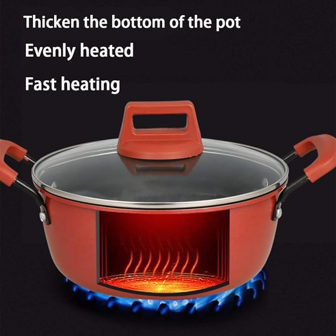 3-Piece Cookware Set Non-Stick Pan Cookware Comfortable Handle Suitable Cooker Easy to Clean Wok