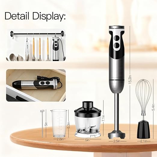 MegaWise Pro Hand Blender New version 2025 (black 5 in1)
