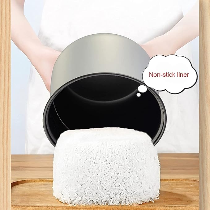 Mini Rice Cooker Household Small Multi-Function Rice Cooker One-Button Switch Automatic Heat Preservation for 1-2 People (B 1) (A 1)