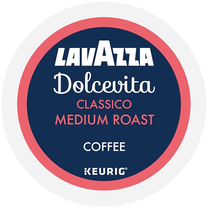Lavazza Dolcevita Classico Single-Serve Keurig K-Cup Pods Medium Roast Coffee 88-Count Box (4 Packs of 22)