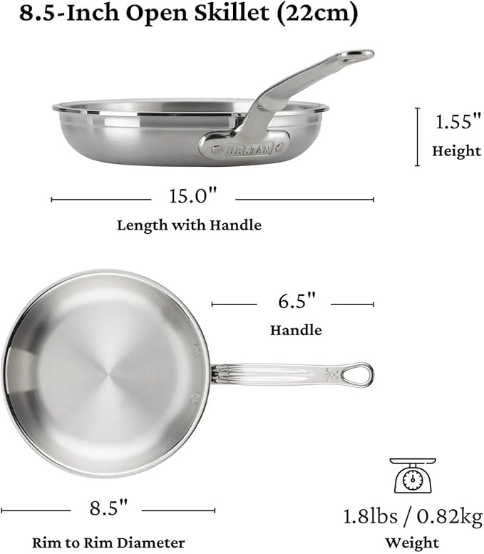 Hestan - ProBond Collection - Professional Clad Stainless Steel 10-Piece Ultimate Cookware Set Induction Cooktop Compatible