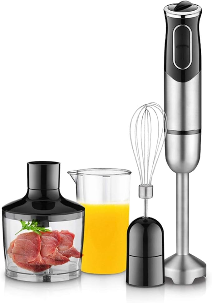 600ML Hand Blender 4 in 1 Portable Immersion Blender for Kitchen Food Processor Stick with Chopper Whisk Electric Juicer Mixer