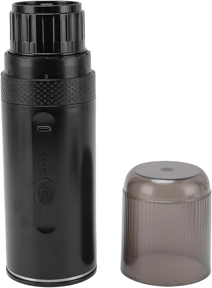 Alomejor Portable Coffee Maker Machine with Italian Pump Technology Fast Heating 4 Minutes Cordless Design for Camping Travel Car Use Efficient Brewing System for 7500mAh