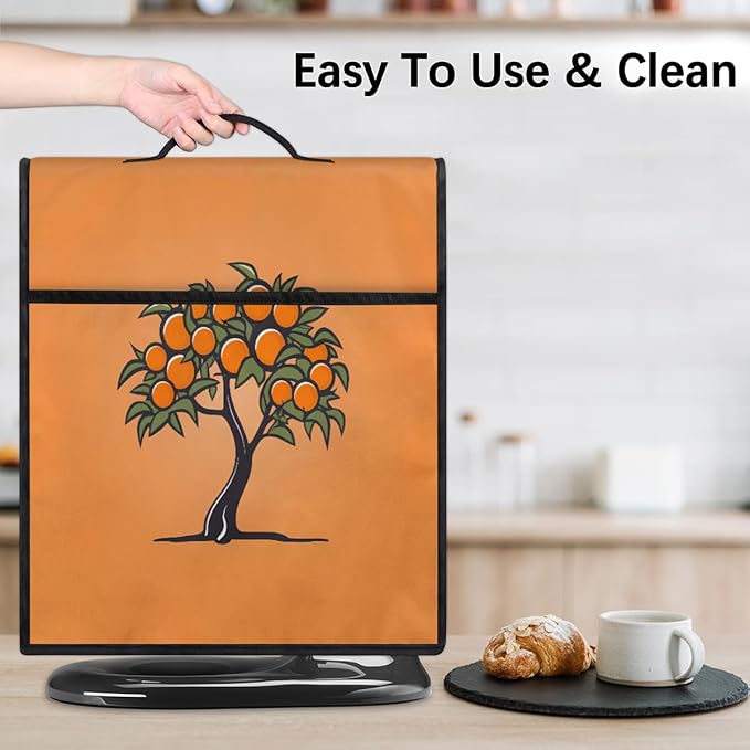 cfpolar Kitchen Aid Mixer Cover Compatible with 6-8 Quarts Tree Fruit Oranges Stand Mixer Cover Kitchen Aid Mixers Accessories Appliance Organizer Bag Dust Covers with Zipper Pocket