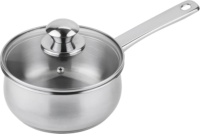 MAGEFESA Vesta 10-Piece Cookware Set Crafted from Stainless Steel Easy to Clean and Dishwasher Safe Soft-Touch Metal Handles for a Comfortable Grip