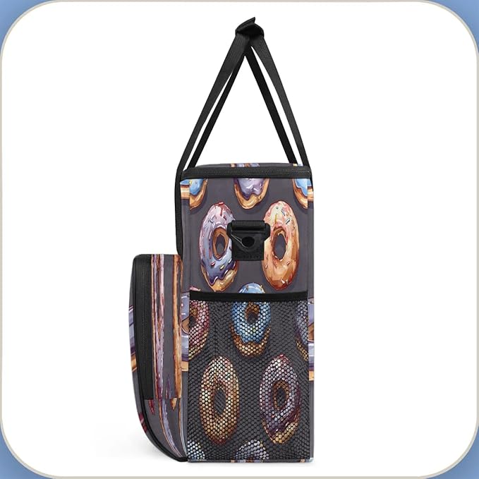 Chocolate Donuts Coffee Maker Carrying Bag for Keurig K-Mini or K-Mini Plus Storage Portable Coffee Maker Travel Bag