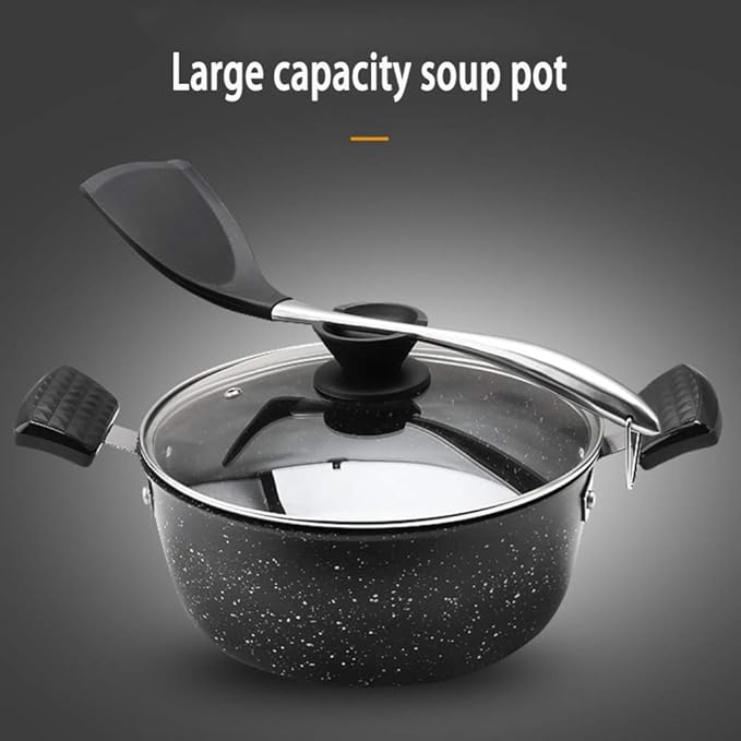 3 Pc Cookware Set Non Stick Coating with Tempered Glass Cover Non-Scalding HandleCan Be Used for Induction Cooker GasEasy to Clean Saute Pans