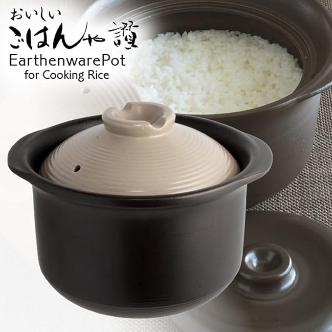 Living 110585 Rice Pot For 1-3 Combination 60.9 fl oz (1800 ml) Rice Pot Delicious Rice and Sanzu
