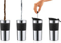 BODUM Travel French Press Coffee Maker Vacuum Small 0.35 L - Black