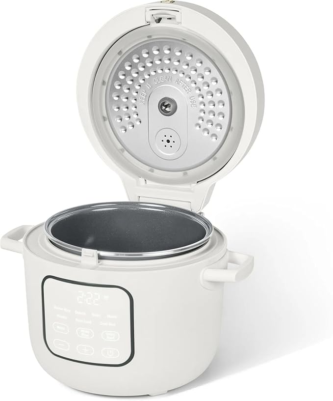 B- 14-Cup Cooked Electric Rice &amp Grain Cooker 6-Cup Uncooked Capacity Ceramic Nonstick Coating Multi-Grain Cooking Automatic Keep Warm (White Icing)