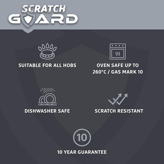 Prestige Scratch Guard Aluminium Cookware Set 5pce Black