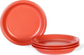 GZG 8 Inch Ceramic Dinner Salad Plates Set of 4 Rustic Matte Glaze Stoneware Dinnerware Set Microwave &amp Dishwasher Safe for Salad Dessert Appetizer Everyday Use(Terracotta Blush)