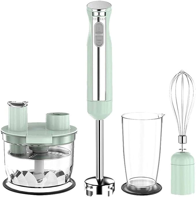 600W 7 Speed Immersion Hand Blender Handheld Energy Saving 5-in-1 Stick Blender with Whisk Egg Cream Beater Mearsuring Mug Milk Frother Emulsion Mixer for Smoothies Purée Sauce