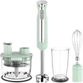 600W 7 Speed Immersion Hand Blender Handheld Energy Saving 5-in-1 Stick Blender with Whisk Egg Cream Beater Mearsuring Mug Milk Frother Emulsion Mixer for Smoothies Purée Sauce