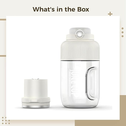 1200 Ml Portable Electric Juicer Bottle Rechargeable Blender with Dual Lids 18000 RPM Stainless Steel Cutter for Smoothies and Shakes